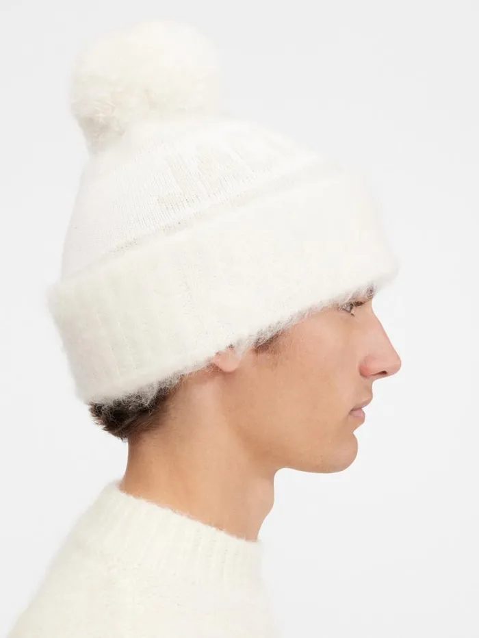 JACQUEMUS The Winter Beanie Offwhite WomenMen Scarves Beanies and Gloves