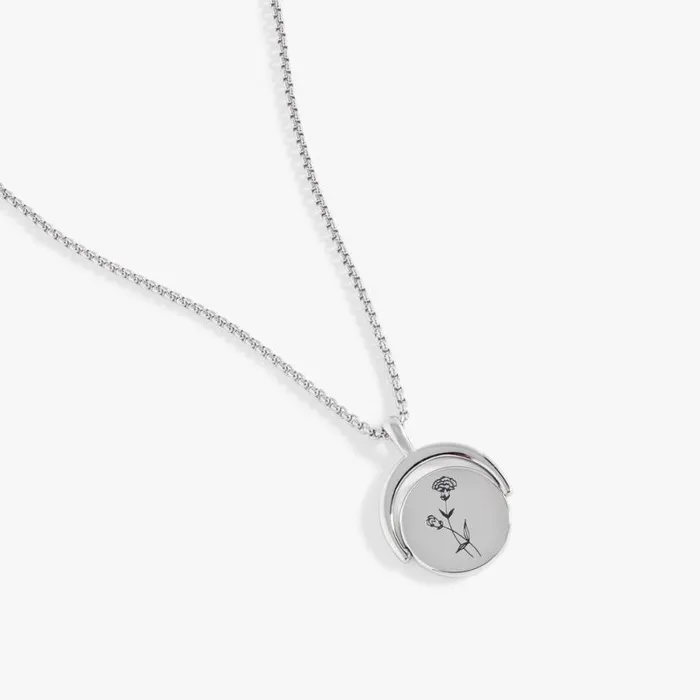 January Birthstone And Flower Flip Charm Necklace Stainless Steel Gold Women Alex And Ani Necklaces January Birthstone And Flower Flip Charm Necklace Stainless Steel Gold Women Alex And Ani Necklaces