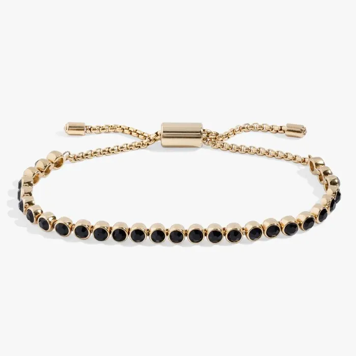 Jet Bolo Tennis Bracelet Stainless Steel Gold Women Alex And Ani Bracelets