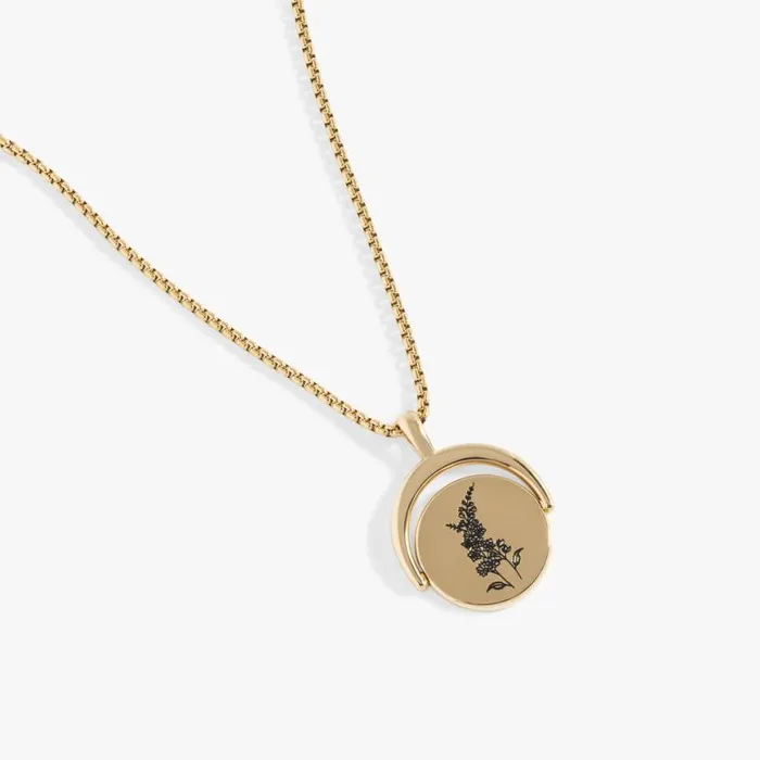 July Birthstone And Flower Flip Charm Necklace Stainless Steel Gold Women Alex And Ani Birthday July Birthstone And Flower Flip Charm Necklace Stainless Steel Gold Women Alex And Ani Birthday