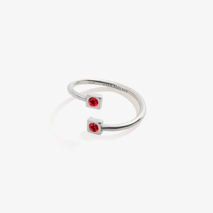 July Birthstone Ruby Ring Wrap Sterling Silver Women Alex And Ani Rings