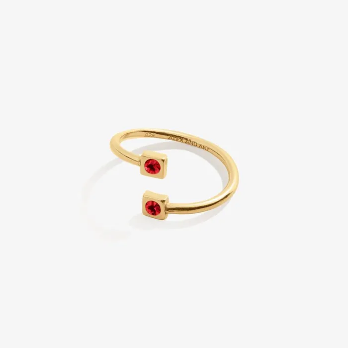 July Birthstone Ruby Ring Wrap Sterling Silver Women Alex And Ani Rings