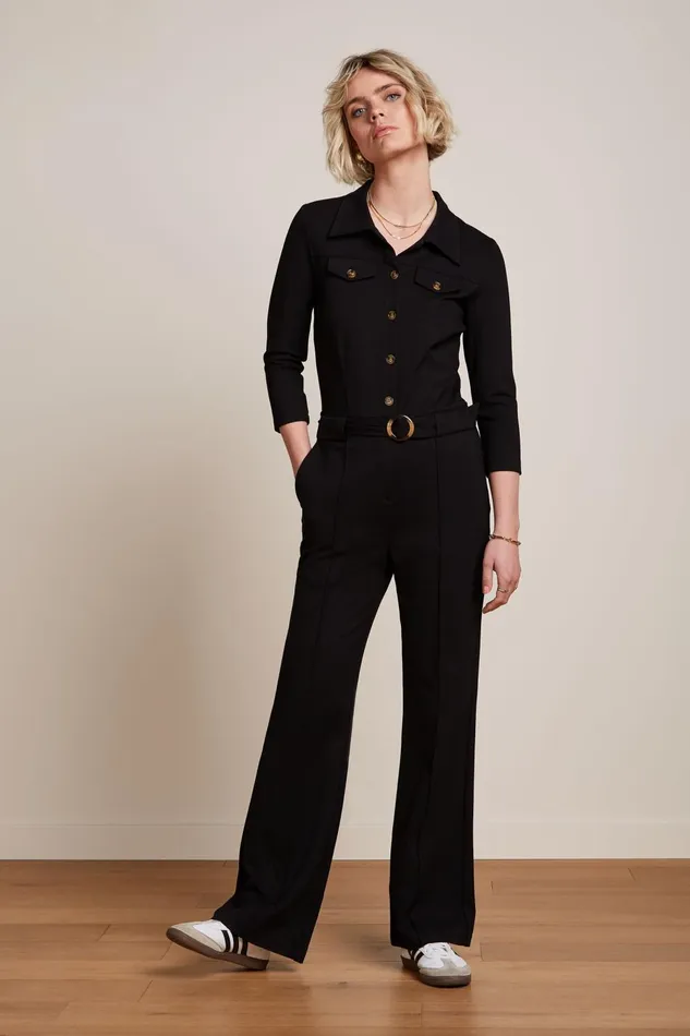 Jumpsuits Women King Louie Alexa Jumpsuit Uni Rodeo Black 8211 Uni Rodeo
