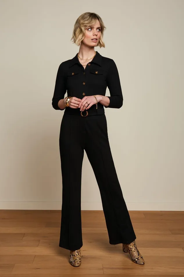 Jumpsuits Women King Louie Alexa Jumpsuit Uni Rodeo Black 8211 Uni Rodeo