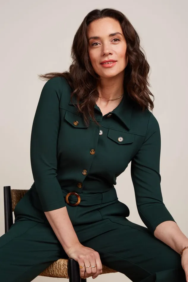 Jumpsuits Women King Louie Alexa Jumpsuit Uni Rodeo Sycamore Green 8211 Uni Rodeo