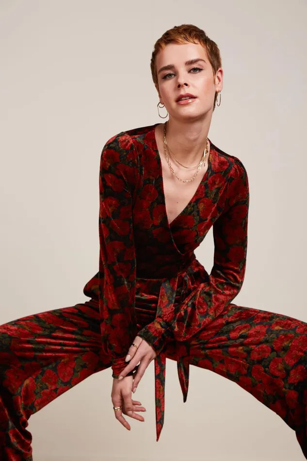 Jumpsuits Women King Louie Zita Jumpsuit Bloom Black 8211 Bloom