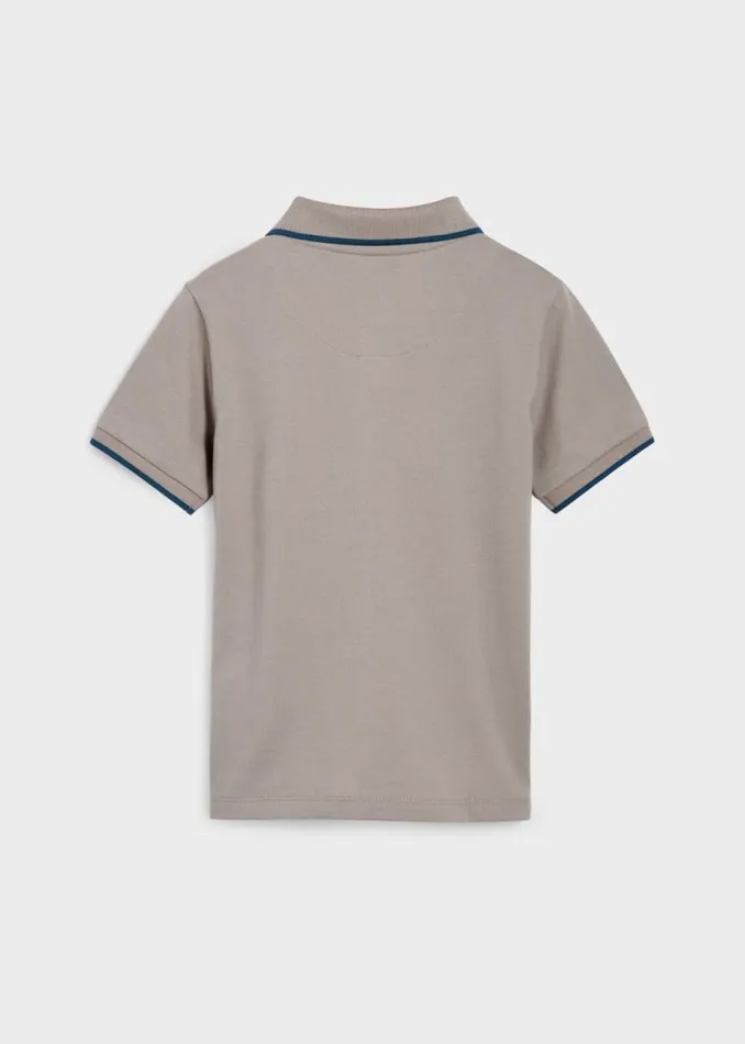 Junior Paul Smith Polo Shirts 213 Years Grey Signature Logo Polo Shirt