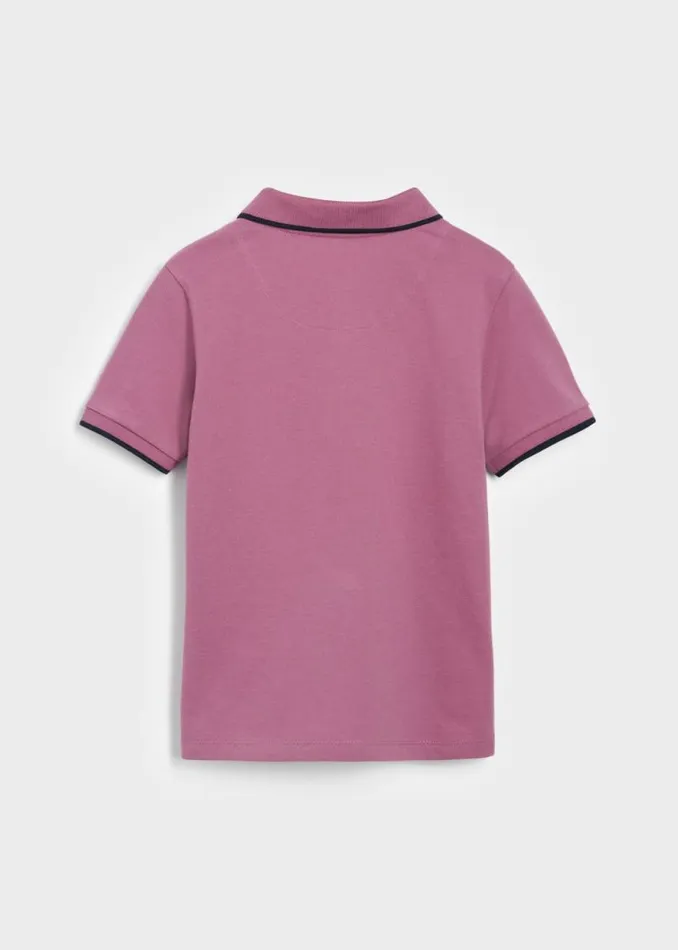 Junior Paul Smith Polo Shirts 213 Years Pale Purple Signature Logo Polo Shirt