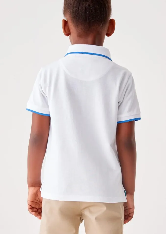 Junior Paul Smith Polo Shirts 213 Years White Short Sleeve Signature Polo Shirt Junior Paul Smith Polo Shirts 213 Years White Short Sleeve Signature Polo Shirt