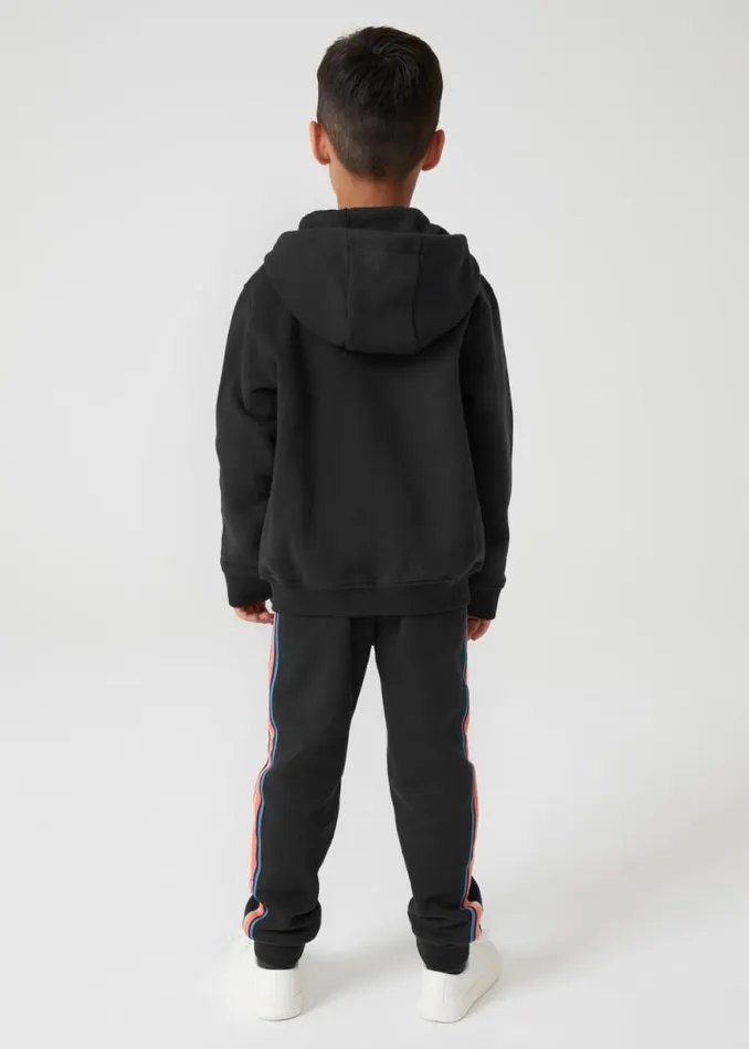 Junior Paul Smith Sweatshirts and Hoodies 213 Years Black ZipUp Zebra Logo Hoodie