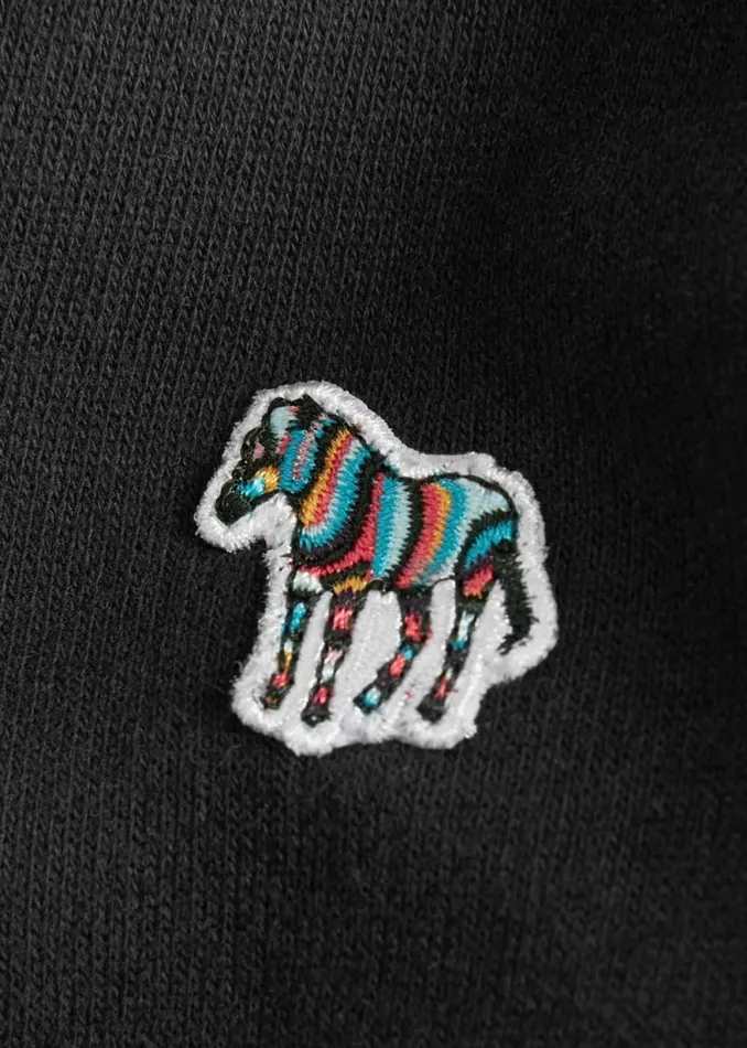Junior Paul Smith Sweatshirts and Hoodies 213 Years Black ZipUp Zebra Logo Hoodie