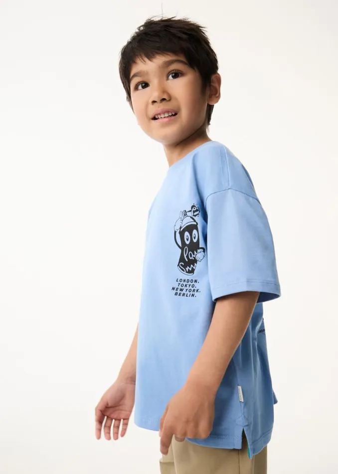 Junior Paul Smith TShirts 213 Years Blue 039Spray Paint039 Print TShirt