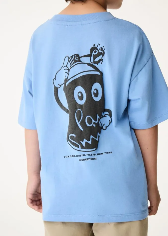Junior Paul Smith TShirts 213 Years Blue 039Spray Paint039 Print TShirt