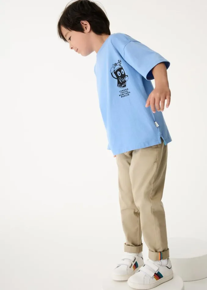 Junior Paul Smith TShirts 213 Years Blue 039Spray Paint039 Print TShirt