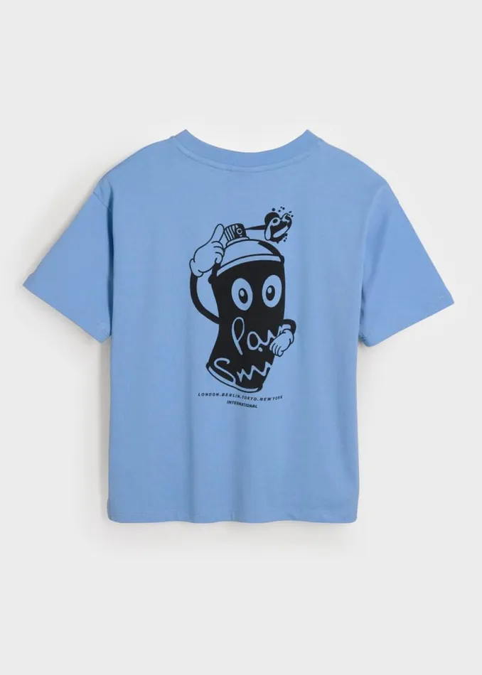 Junior Paul Smith TShirts 213 Years Blue 039Spray Paint039 Print TShirt