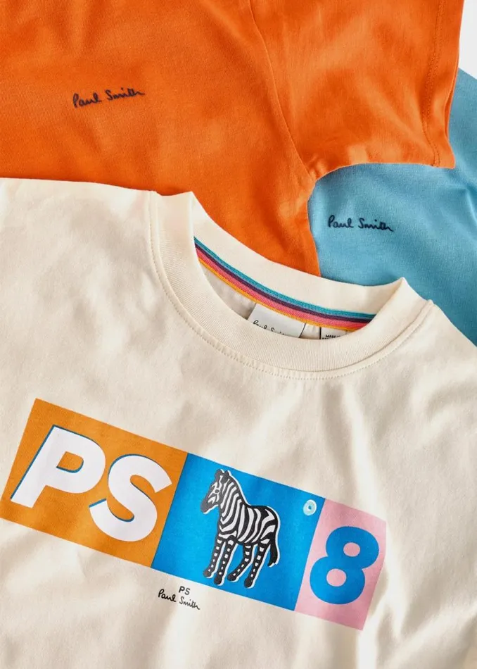 Junior Paul Smith TShirts 213 Years Orange Teal and Yellow TShirts 3 Pack