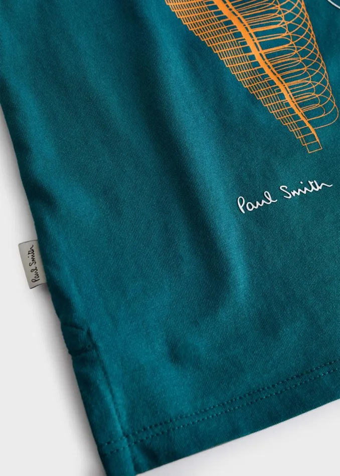 Junior Paul Smith TShirts 213 Years Teal 039PS Logo039 LongSleeve TShirt Junior Paul Smith TShirts 213 Years Teal 039PS Logo039 LongSleeve TShirt