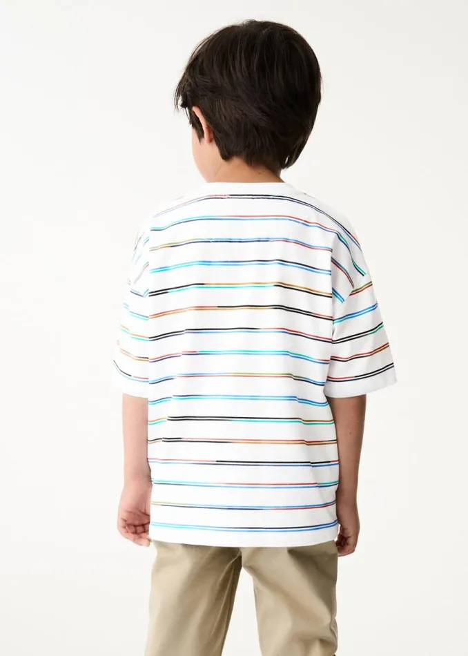 Junior Paul Smith TShirts 213 Years White Gradient Stripe TShirt Junior Paul Smith TShirts 213 Years White Gradient Stripe TShirt