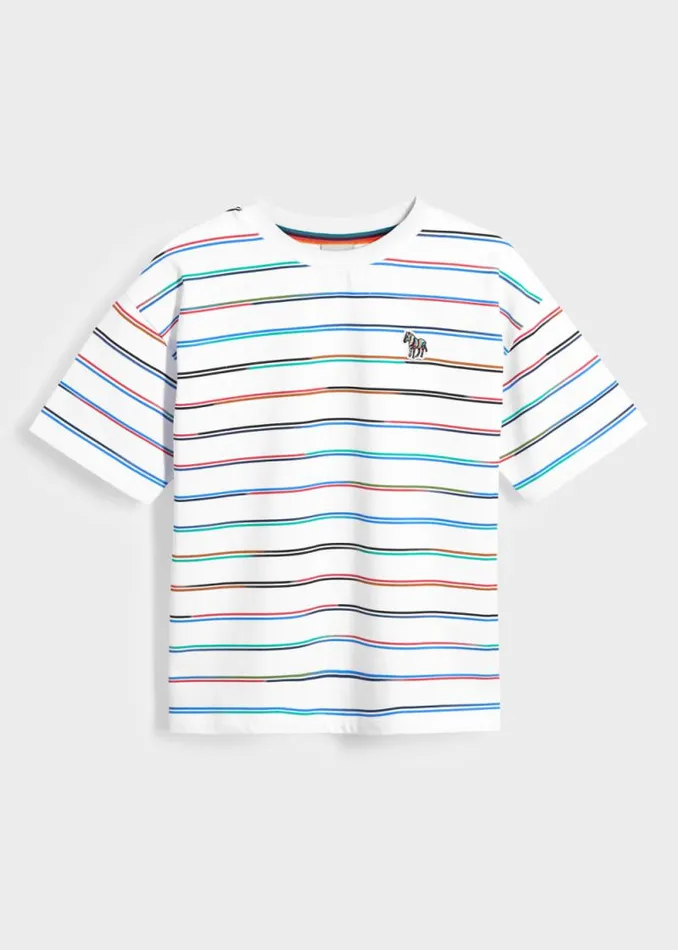 Junior Paul Smith TShirts 213 Years White Gradient Stripe TShirt Junior Paul Smith TShirts 213 Years White Gradient Stripe TShirt