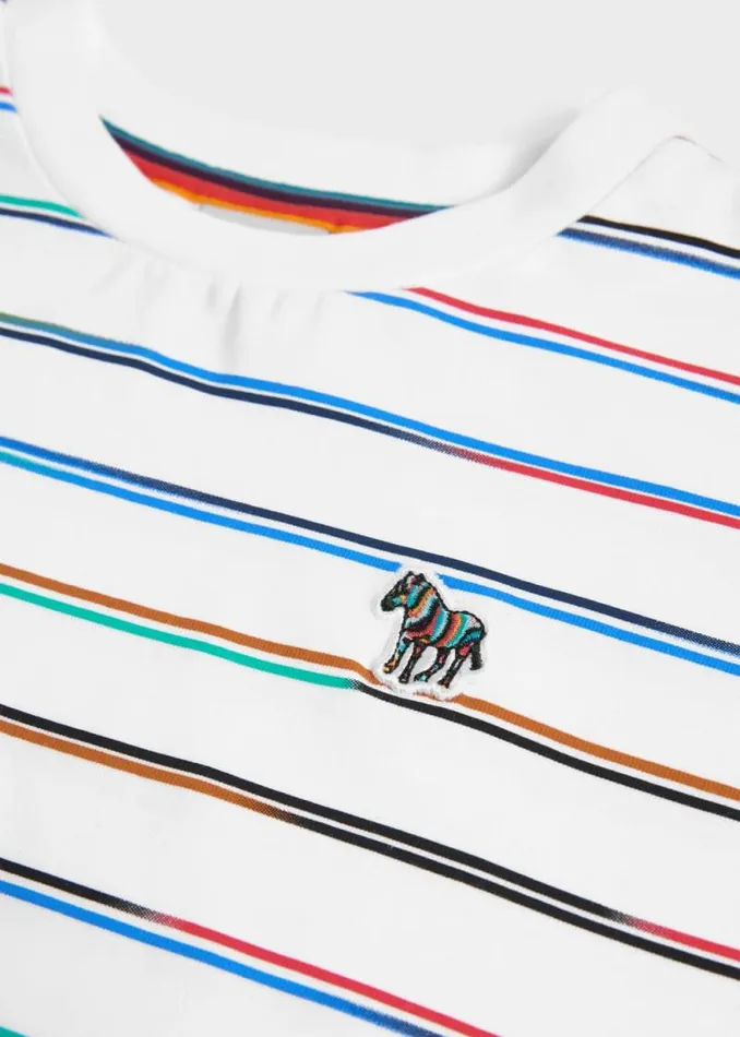 Junior Paul Smith TShirts 213 Years White Gradient Stripe TShirt Junior Paul Smith TShirts 213 Years White Gradient Stripe TShirt