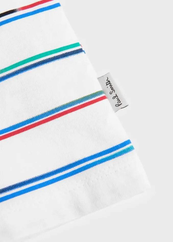 Junior Paul Smith TShirts 213 Years White Gradient Stripe TShirt Junior Paul Smith TShirts 213 Years White Gradient Stripe TShirt