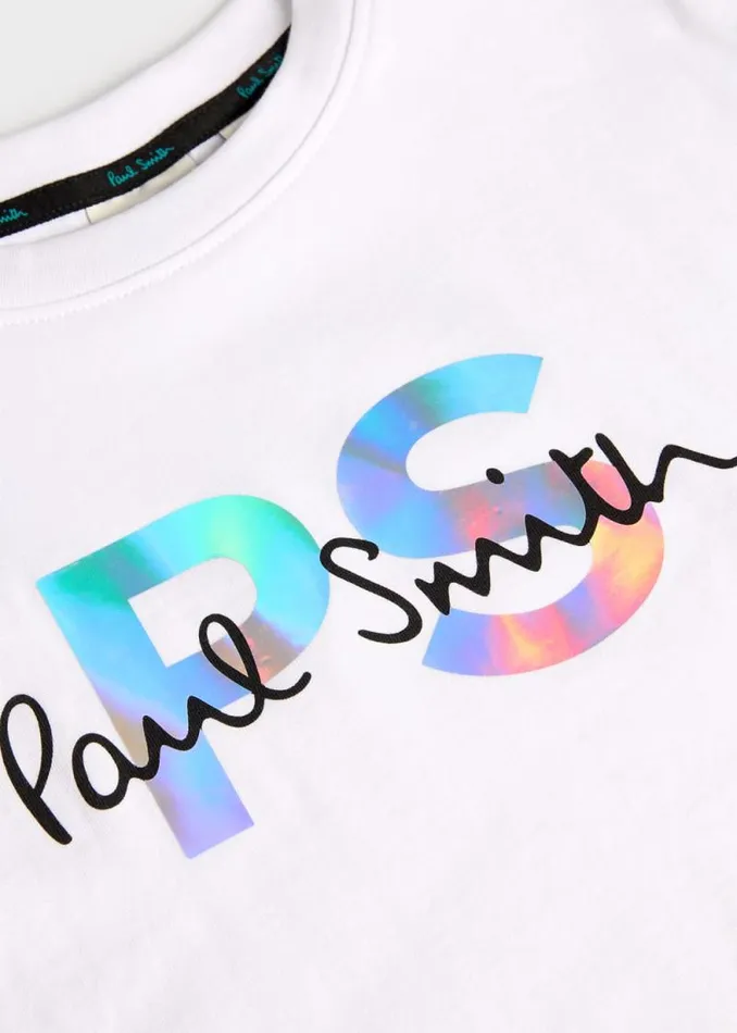 Junior Paul Smith TShirts 213 Years White Holographic TShirt Junior Paul Smith TShirts 213 Years White Holographic TShirt