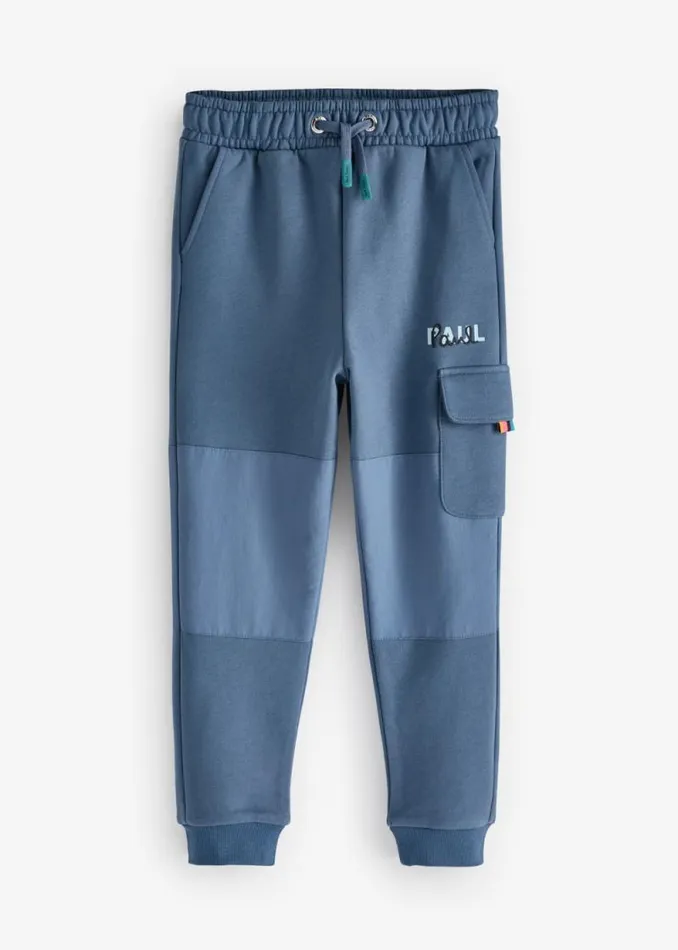 Junior Paul Smith Trousers 213 Years Blue Nylon Detailing Joggers