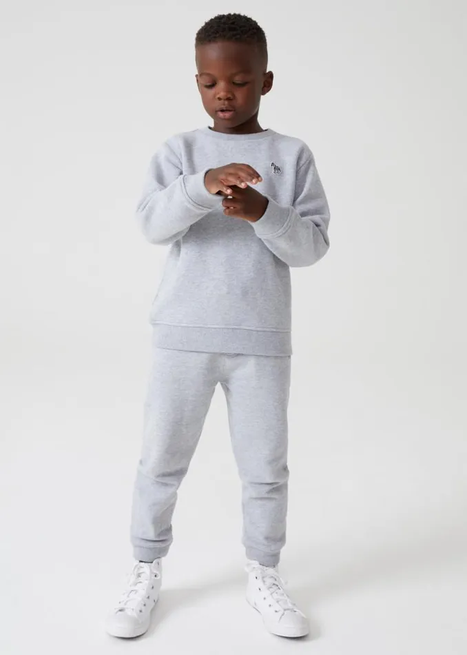 Junior Paul Smith Trousers 213 Years Grey Marl Zebra Logo Joggers Junior Paul Smith Trousers 213 Years Grey Marl Zebra Logo Joggers