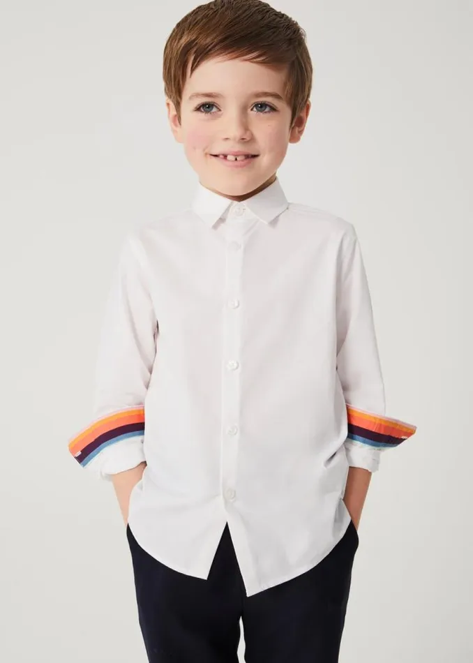 Junior Paul Smith Zebra 213 Years White Cotton Shirt