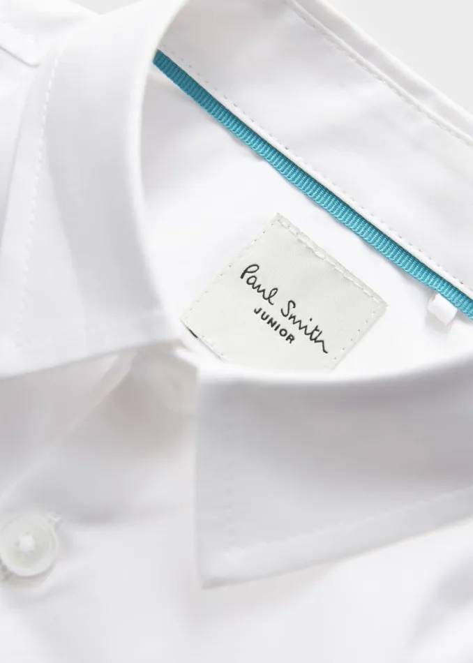 Junior Paul Smith Zebra 213 Years White Cotton Shirt