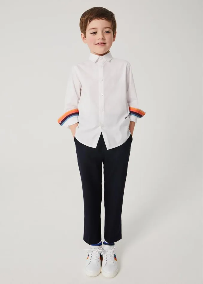 Junior Paul Smith Zebra 213 Years White Cotton Shirt