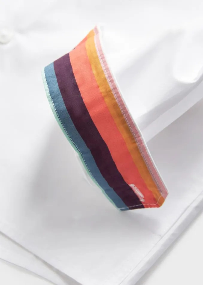 Junior Paul Smith Zebra 213 Years White Cotton Shirt