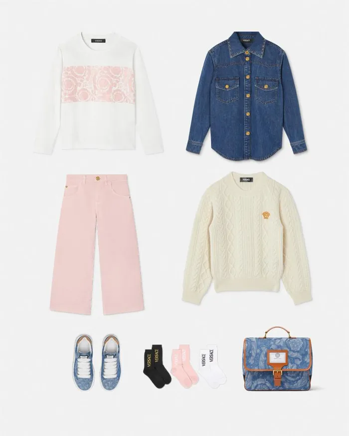 Kids Jeans Light Pink Children Versace Clothing
