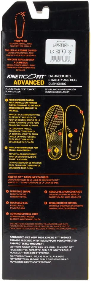 Kinetic Fit Advanced Footbed Wide Width Mesh Men Merrell Shoe Care