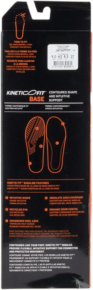 Kinetic Fit Base Al Footbed Recovery Men Merrell Shoe Care