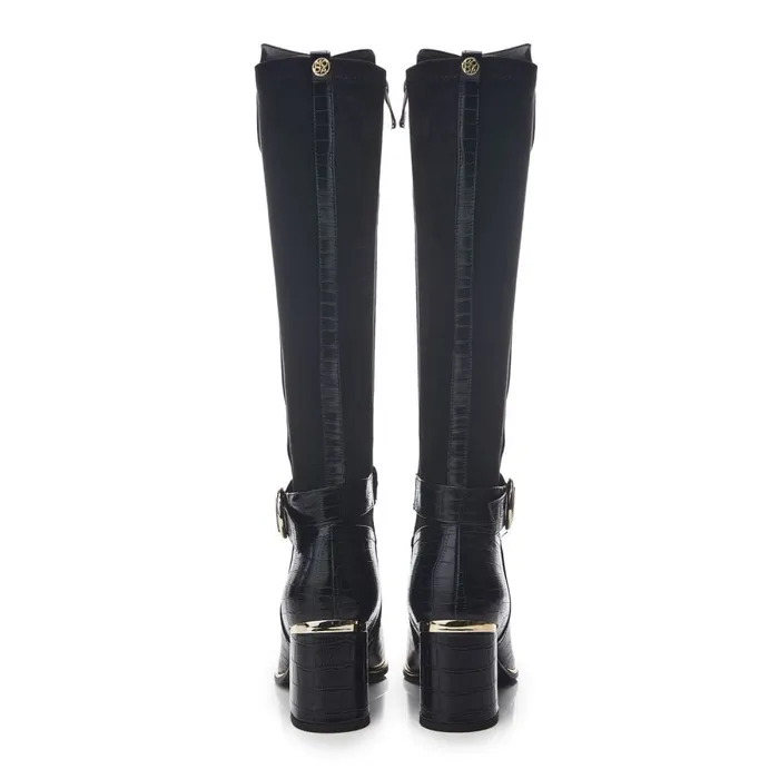Knee High Boots Women Moda In Pelle Shantel Black Porvair