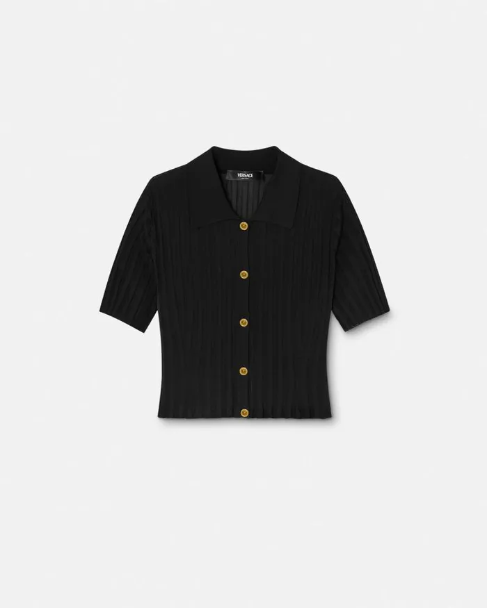 Knit Shirt Black Women Versace Knitwear
