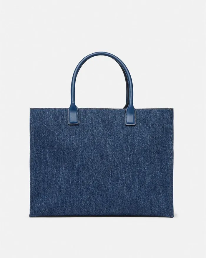 La Medusa Denim Large Tote Bag Blue Women Versace Totes