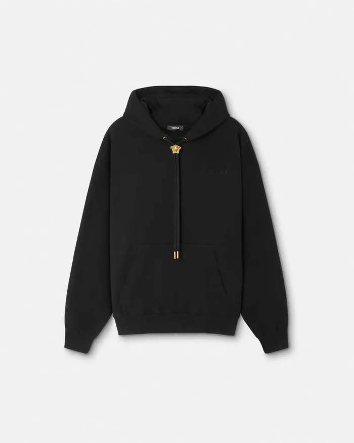La Medusa Hoodie Black Men Versace Sweatshirts