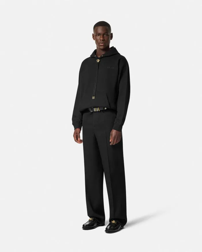 La Medusa Hoodie Black Men Versace Sweatshirts