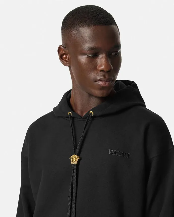 La Medusa Hoodie Black Men Versace Sweatshirts