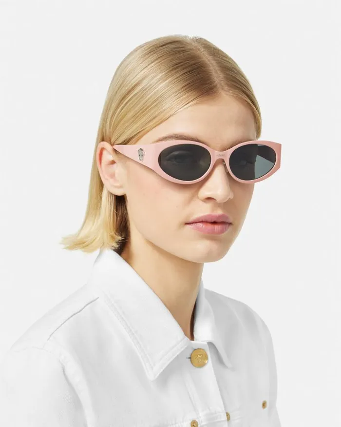 La Medusa Oval Sunglasses Pink Women Versace Sunglasses