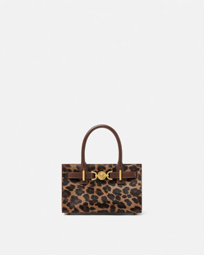 Leopard Medusa 03995 Mini Tote Bag Animalier Women Versace Totes