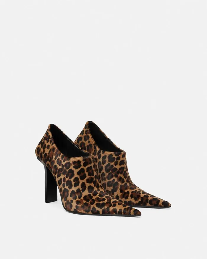 Leopard Slice Ankle Boots 105 Mm Animalier Women Versace Boots