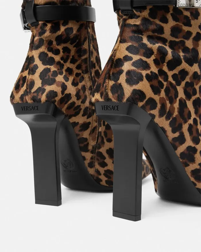 Leopard Slice KneeHigh Boots 105 Mm Animalier Women Versace Boots