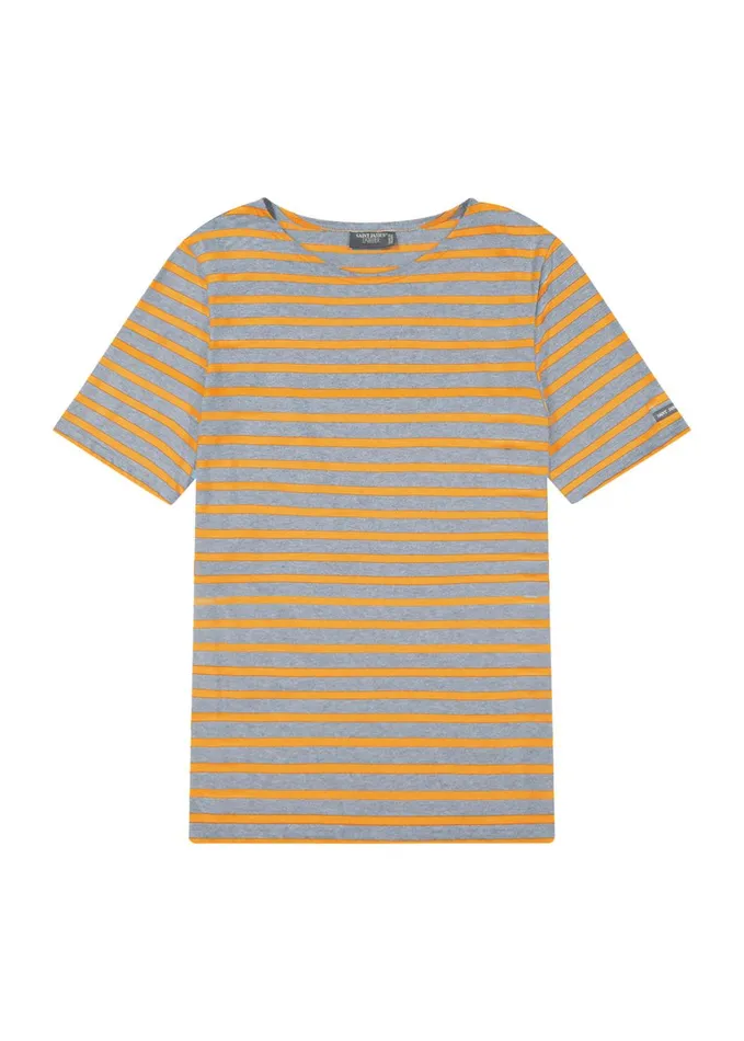 Levant Modern Breton Stripe Short Sleeve Shirt Soft Cotton Denimneonorange Women Saint James Breton Striped Shirts Levant Modern Breton Stripe Short Sleeve Shirt Soft Cotton Denimneonorange Women Saint James Breton Striped Shirts