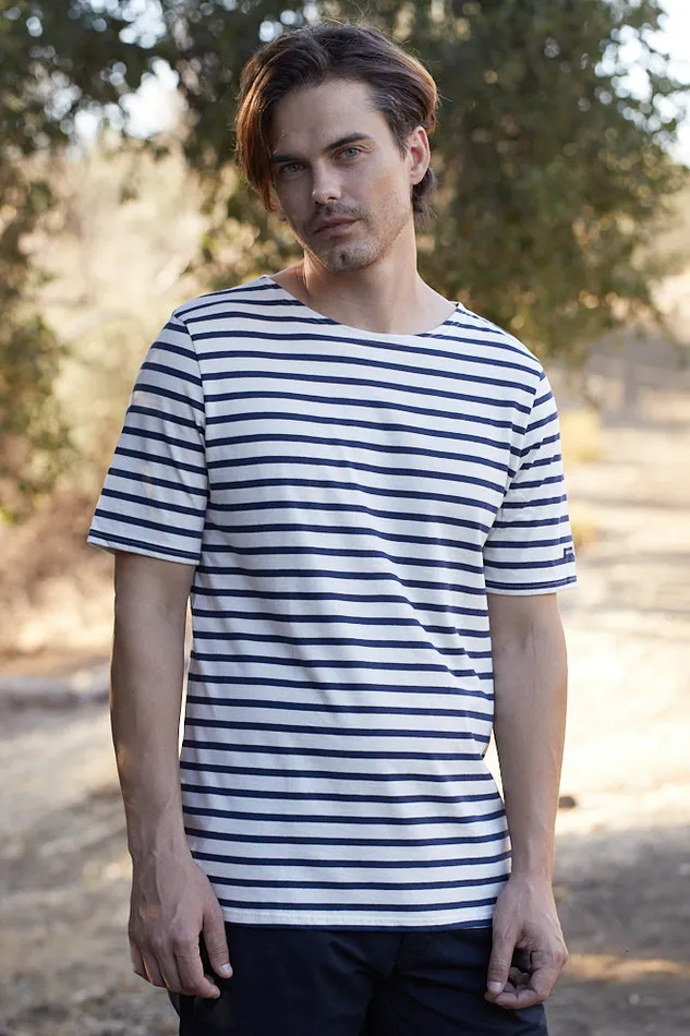 Levant Modern Breton Stripe Short Sleeve Shirt Soft Cotton Ecrunavy Women Saint James Breton Striped Shirts Levant Modern Breton Stripe Short Sleeve Shirt Soft Cotton Ecrunavy Women Saint James Breton Striped Shirts