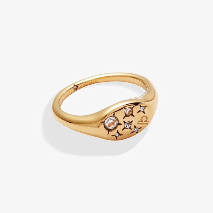 Libra Zodiac Ring Stainless Steel Gold Women Alex And Ani Rings