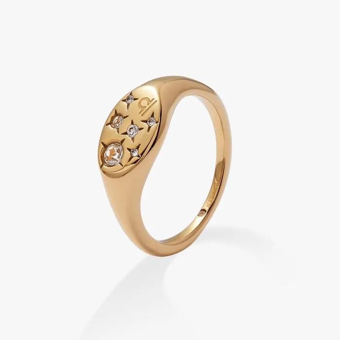 Libra Zodiac Ring Stainless Steel Gold Women Alex And Ani Rings