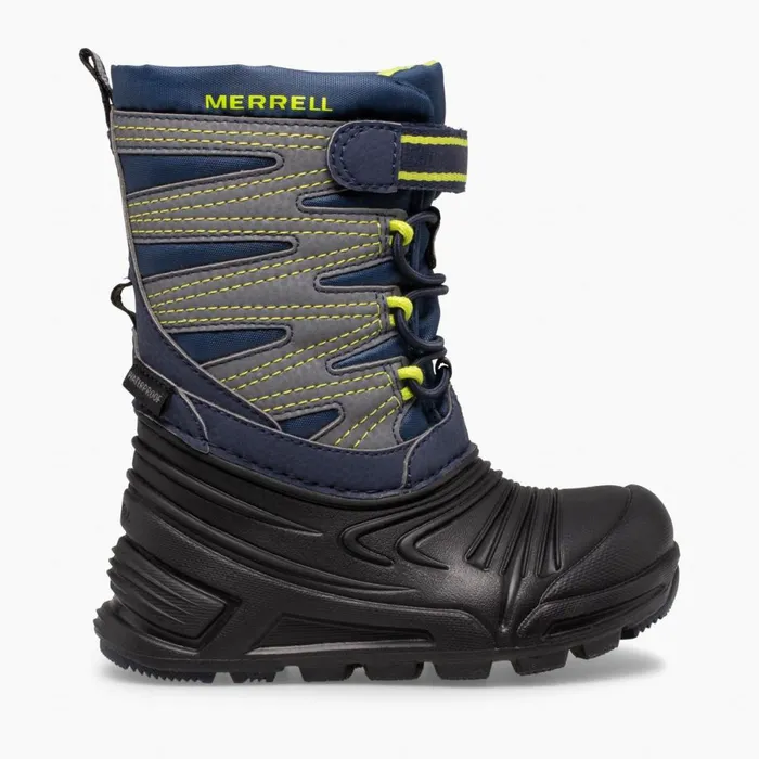 Little Snow Quest Lite 30 Jr Waterproof Navyblackgrey Kids Merrell Winter Boots